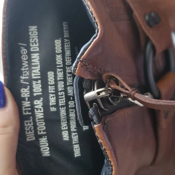🔥❤️ Brand New‎ DIESEL size 9 Leather  Boots