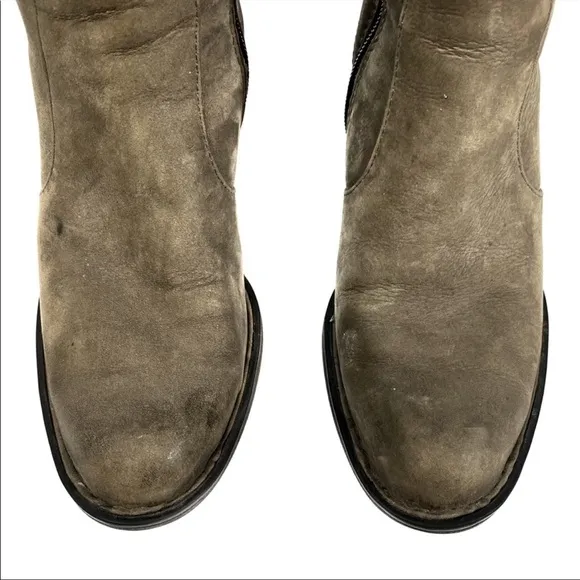 🟡 Crown by Børn Grey W02541 Buckle Heeled Boots