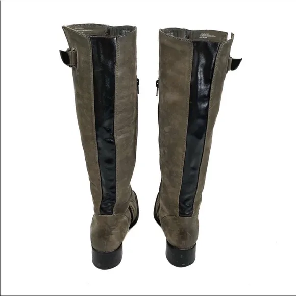 🟡 Crown by Børn Grey W02541 Buckle Heeled Boots