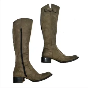 🟡 Crown by Børn Grey W02541 Buckle Heeled Boots
