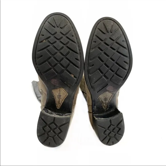 🟡 Crown by Børn Grey W02541 Buckle Heeled Boots