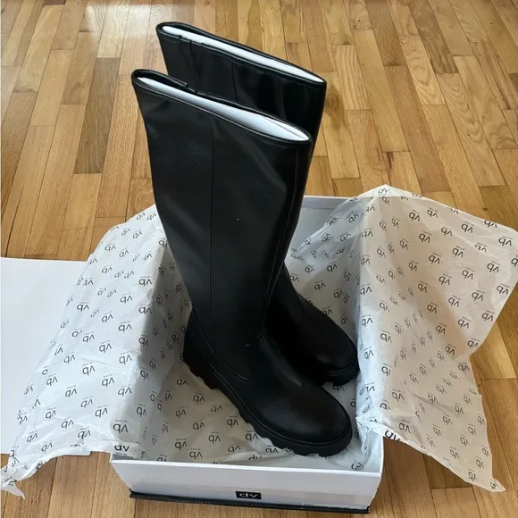 🌲 DOLCE VITA Varoon Black Knee High Womens Boots 10 NWT