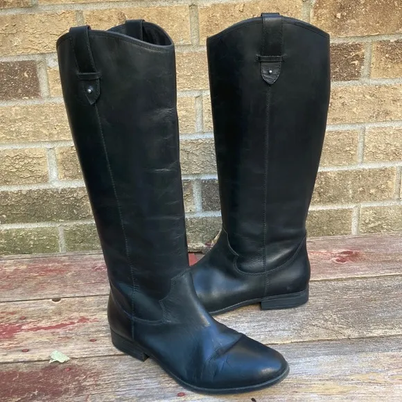 🍄 Frye &amp; Co. Tania Black Leather Riding Boots