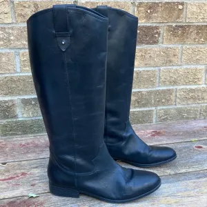 🍄 Frye &amp; Co. Tania Black Leather Riding Boots