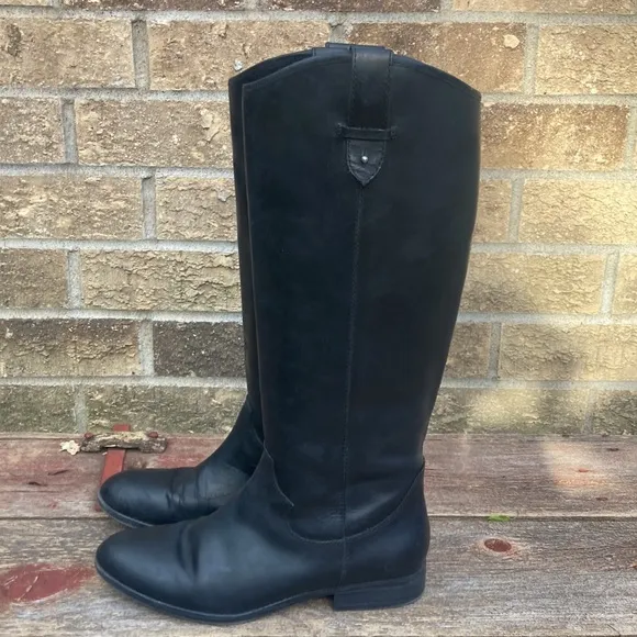 🍄 Frye &amp; Co. Tania Black Leather Riding Boots