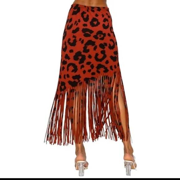 🔥  NEW BOHO CHIC FRINGE HEMMED DRESS SKIRT CONVERTIBLE!