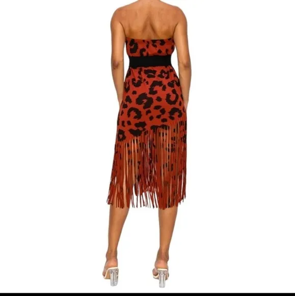🔥  NEW BOHO CHIC FRINGE HEMMED DRESS SKIRT CONVERTIBLE!