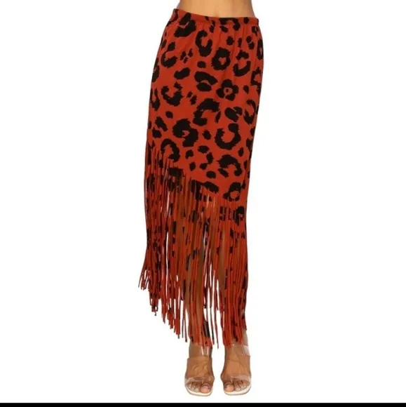 🔥  NEW BOHO CHIC FRINGE HEMMED DRESS SKIRT CONVERTIBLE!