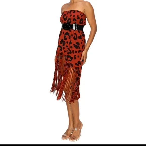 🔥  NEW BOHO CHIC FRINGE HEMMED DRESS SKIRT CONVERTIBLE!