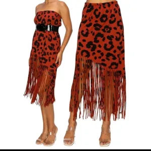 🔥  NEW BOHO CHIC FRINGE HEMMED DRESS SKIRT CONVERTIBLE!