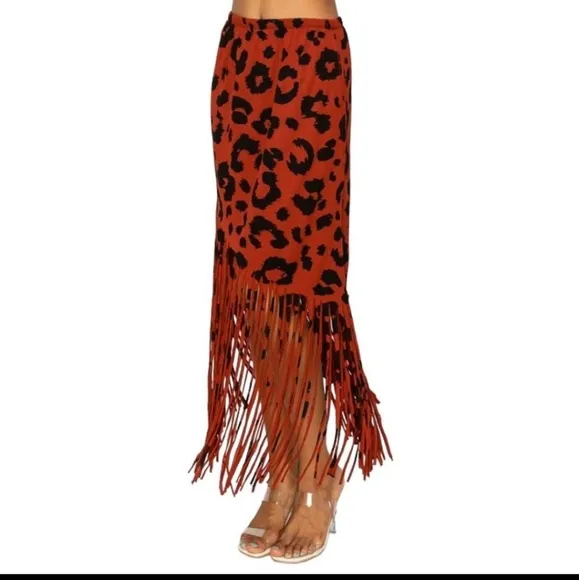 🔥  NEW BOHO CHIC FRINGE HEMMED DRESS SKIRT CONVERTIBLE!