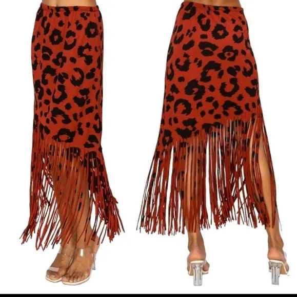 🔥  NEW BOHO CHIC FRINGE HEMMED DRESS SKIRT CONVERTIBLE!