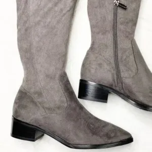 🔥 New, without box.Marc Fisher Women' Grey Yakira Over The Knee Boot, Size 7 M