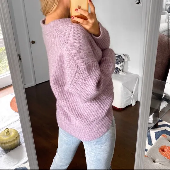🍃 ZARA MINT WOOL BLEND CHUNKY KNIT CARDIGAN SWEATER!