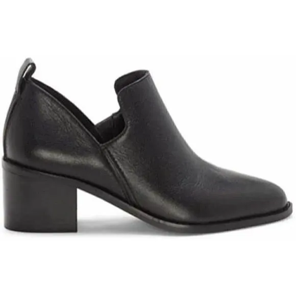 1. State Black Leather Ankle Booties 8.5