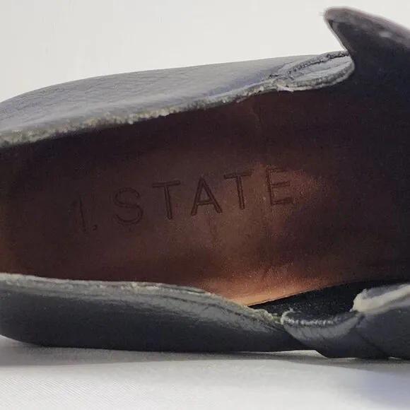 1. State Black Leather Ankle Booties 8.5