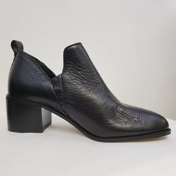 1. State Black Leather Ankle Booties 8.5