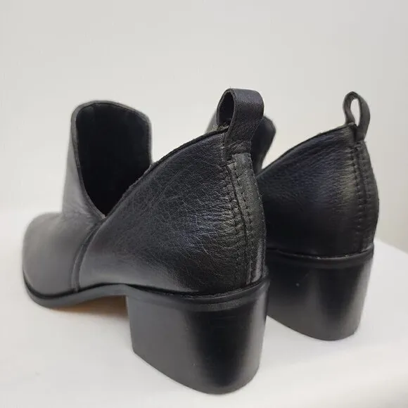 1. State Black Leather Ankle Booties 8.5