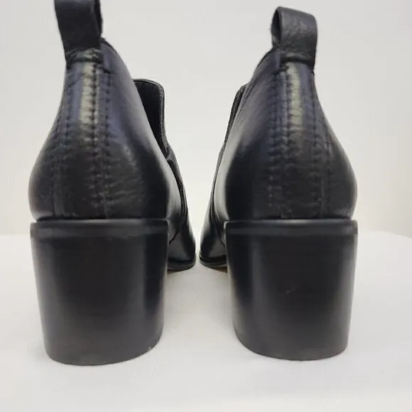 1. State Black Leather Ankle Booties 8.5