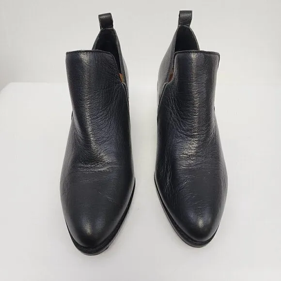 1. State Black Leather Ankle Booties 8.5