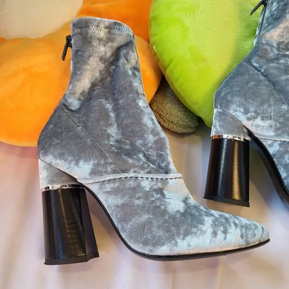3.1 Phillip Lim Crushed Velvet Kyoto Ankle Boots 36