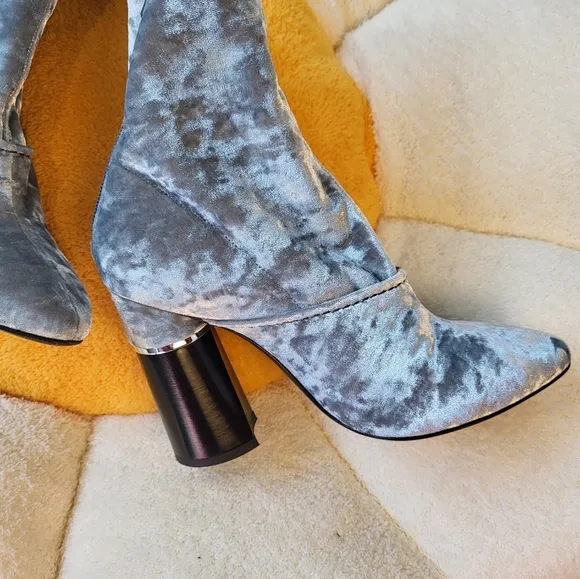 3.1 Phillip Lim Crushed Velvet Kyoto Ankle Boots 36