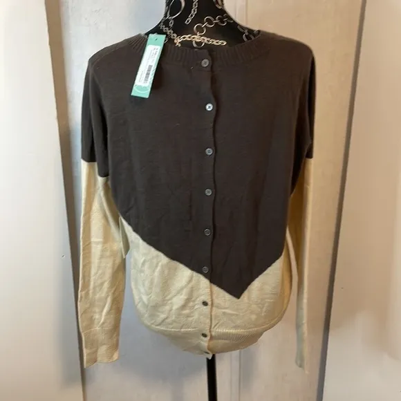 41 Hawthorn Presley Color block Button Back Sweater Women’s NWT