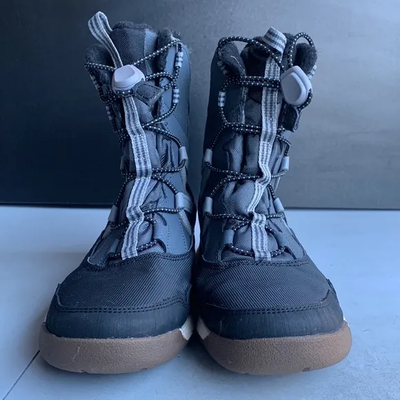648 MERRELL SNOW CRUSH GREY SYNTHETIC LINED‎ WARM WINTER BOOTS Kids Size 5M