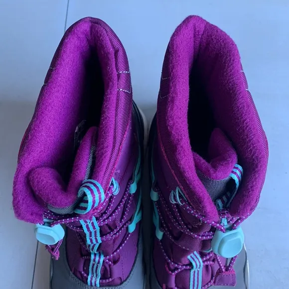 648 MERRELL SNOW CRUSH GREY SYNTHETIC LINED‎ WARM WINTER BOOTS Kids Size 5M