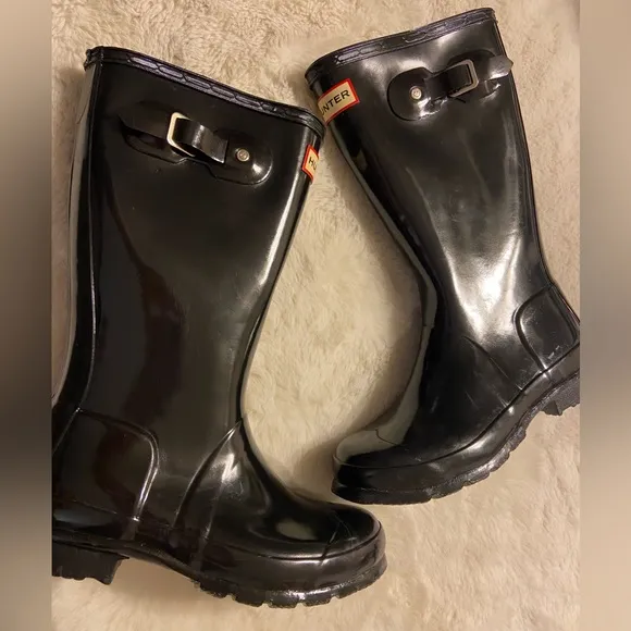 $90 Hunter unisex Original kids classic gloss rain boots size 3