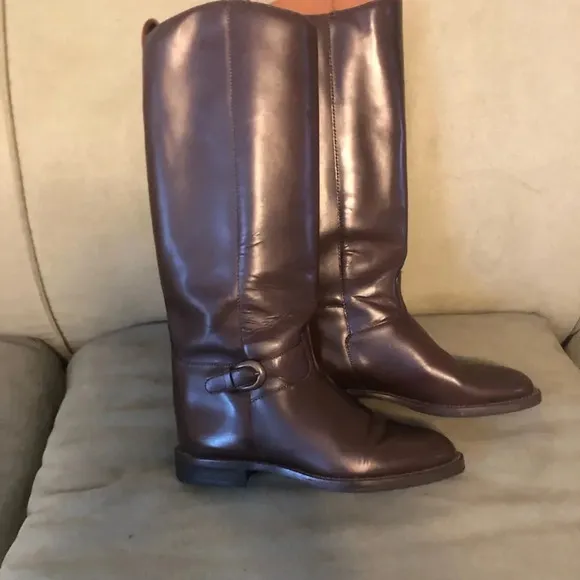 9West Leather Riding Boots