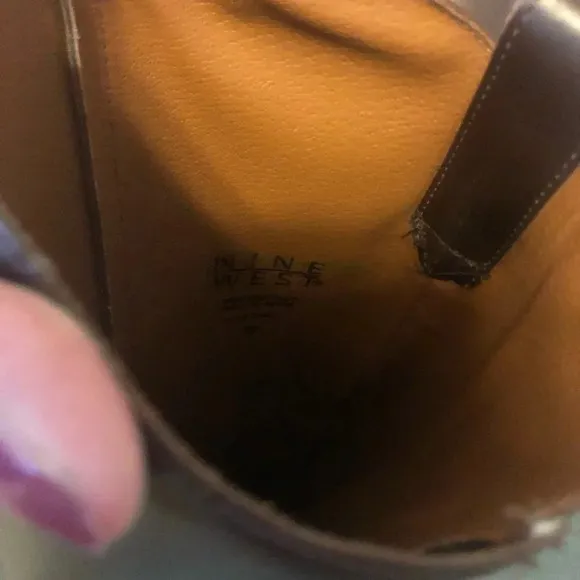 9West Leather Riding Boots