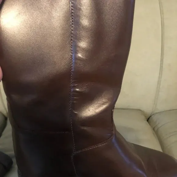 9West Leather Riding Boots