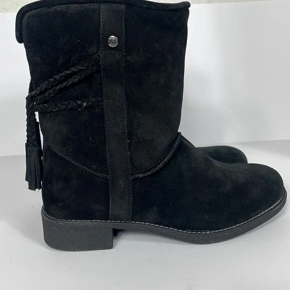 Abeo Blaine Boots Suede Leather in Black.