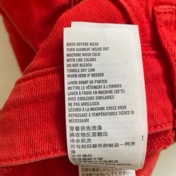 Abercrombie &amp; Fitch | NWOT Women's Neon Red/Orange Low-Rise Skinny Jeans ❤️