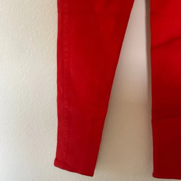 Abercrombie &amp; Fitch | NWOT Women's Neon Red/Orange Low-Rise Skinny Jeans ❤️