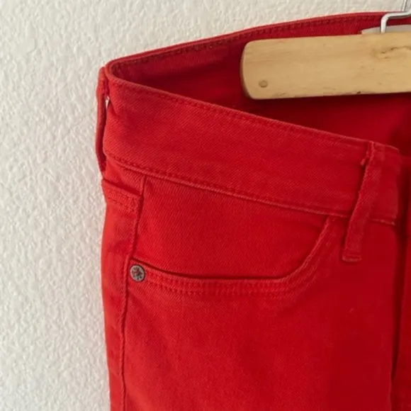 Abercrombie &amp; Fitch | NWOT Women's Neon Red/Orange Low-Rise Skinny Jeans ❤️