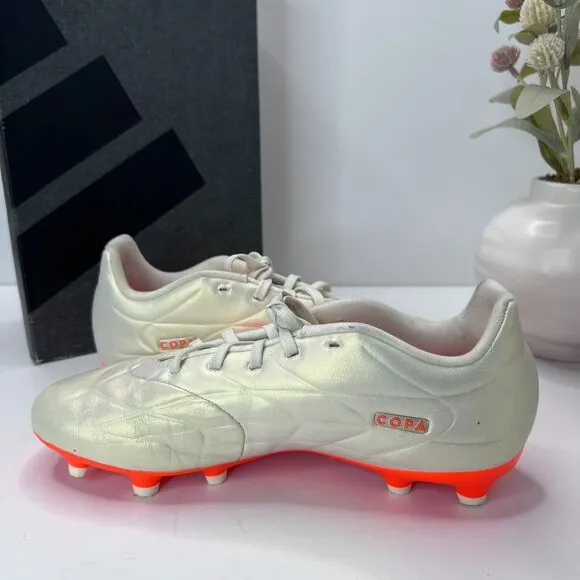 Adidas Copa Pure.3 Firm Ground Cleats Off White Orange HQ8941 Unisex M6.5 W7.5