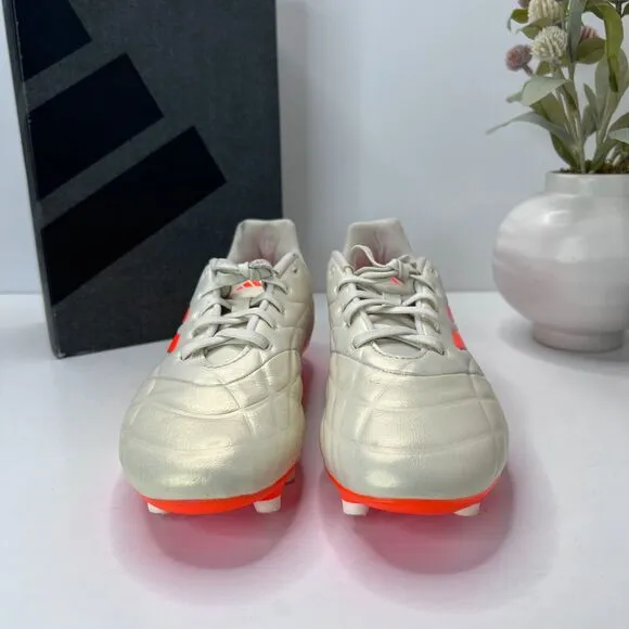 Adidas Copa Pure.3 Firm Ground Cleats Off White Orange HQ8941 Unisex M6.5 W7.5