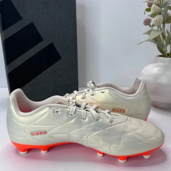 Adidas Copa Pure.3 Firm Ground Cleats Off White Orange HQ8941 Unisex M6.5 W7.5