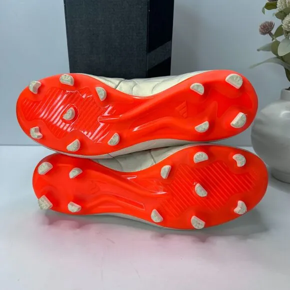 Adidas Copa Pure.3 Firm Ground Cleats Off White Orange HQ8941 Unisex M6.5 W7.5