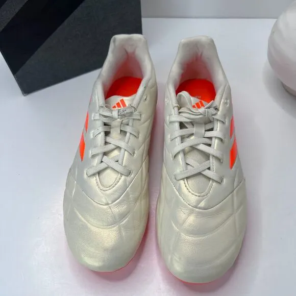Adidas Copa Pure.3 Firm Ground Cleats Off White Orange HQ8941 Unisex M6.5 W7.5