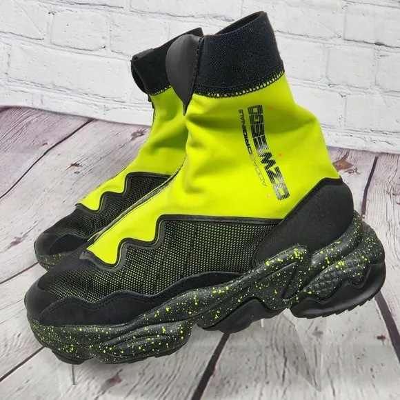 Adidas Men's Size 7 Black Green Originals Ozweego Hiking Boots Sneakers
