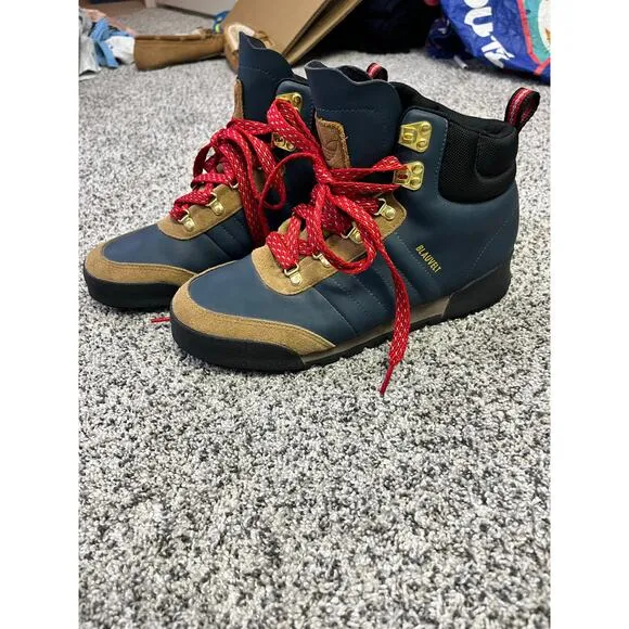 Adidas The Jake Blauvelt Premium Leather Boots Size M8/W9.5 Blue/Tan