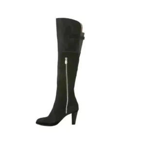 Adrienne Vittadini Black TARIK OVER THE KNEE Suede BOOT Women's Sz 8
