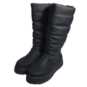 Adrienne Vittadini Piper Puff Black Waterproof Cold Weather Winter Boots Sz 6M