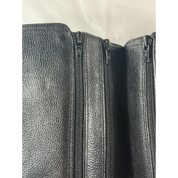 Aerosoles Incredible riding Boots black Leather Double Zip Sz 9.5M Heelrest