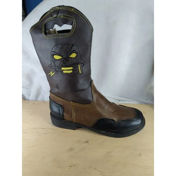 Ahongm Fashion Handcrafted Western Square Toe Cowboy Boots Saddle Work Mens 12