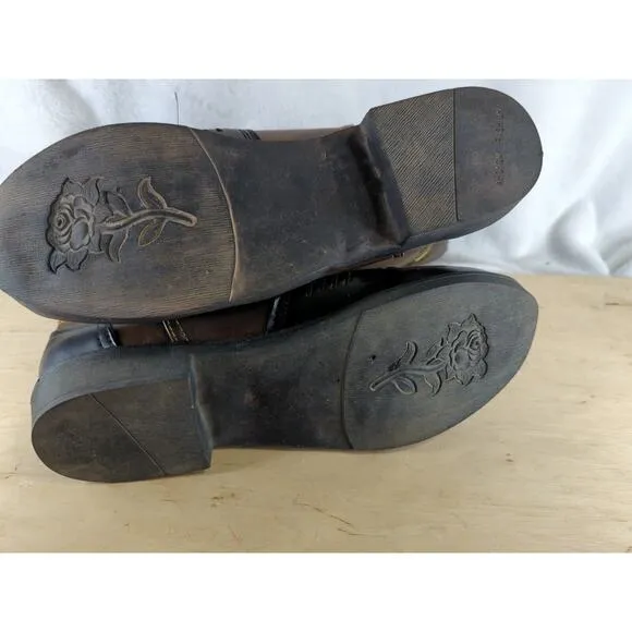 Ahongm Fashion Handcrafted Western Square Toe Cowboy Boots Saddle Work Mens 12