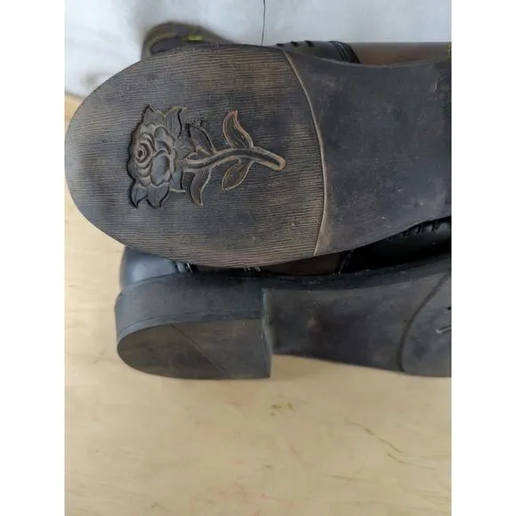 Ahongm Fashion Handcrafted Western Square Toe Cowboy Boots Saddle Work Mens 12